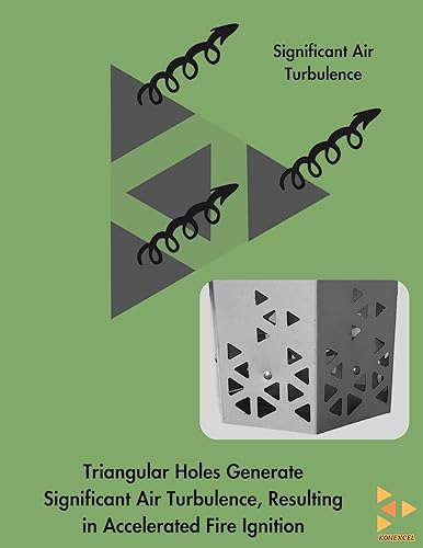 Miniatura 8 de Konexcel Arrancador de chimenea de carbón resistente para barbacoa, herramienta rápida de arranque de parrilla de carbón de fácil uso, diseño
