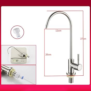 Amazon.co.jp: 飲料水の蛇口、単穴 360° 冷水立水栓 蛇口