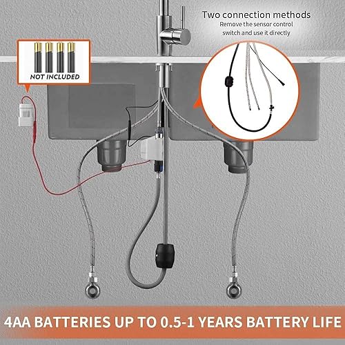 Miniatura 120 de OWOFAN Grifo monomando de cocina con rociador de latón sólido níquel cepillado industrial. Grifo para granja, cámper, lavandería, vehículo 1 níquel