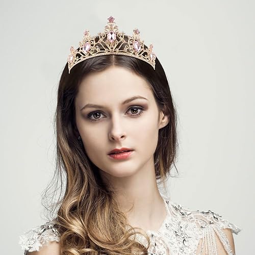 Vista 50 de AHONEY Diadema negra, Cristal, diamantes de imitación, aleación Dorado rojizo