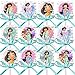 Princess Jasmine Lollipops from Aladdin Party Favors Decorations w/ Turquoise Ribbon Bows Party Favors -12 pcs, Animated Cartoon Alladin Jafar Genie Magic Lamp