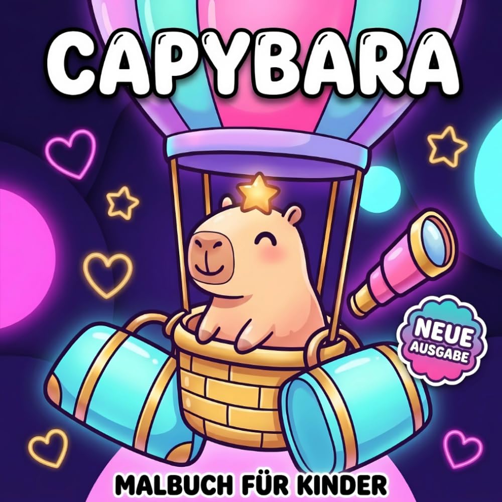 Capybara Malbuch: Perfektes Geschenk Für Kinder Und Jugendliche Mit Einfachen Motiven Zur Entspannung, Süßen Freizeitideen Und Fröhlichen Wohlfühlmomenten