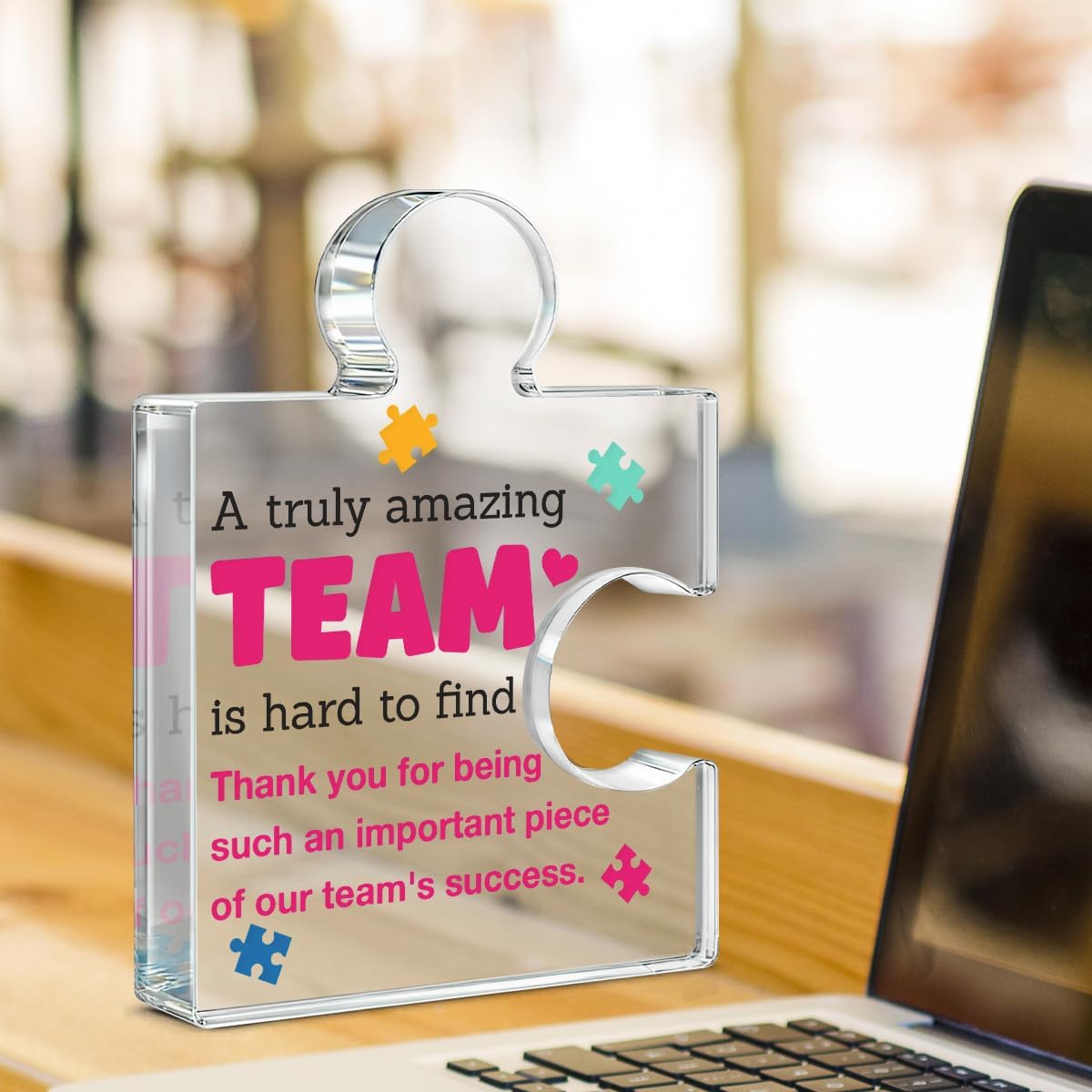 Best Team Gifts, Teams Appreciation Gifts for Coworkers Employees Staff Colleague, a Truly Amazing Team Is Hard to Find Acrylic Plaque Office Desk Decor image 4