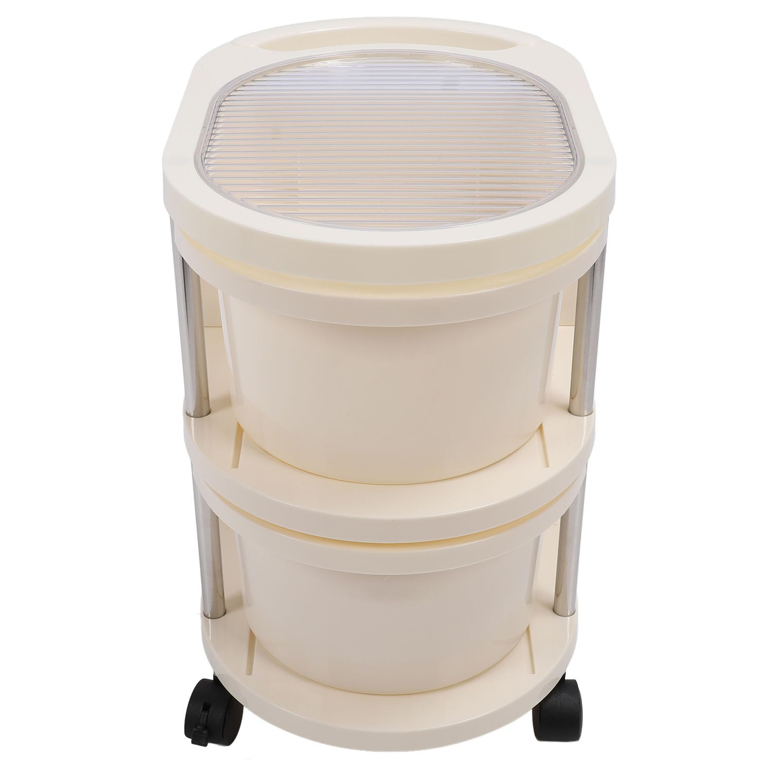 Support de rangement pour salon et salle de bain chariot blanc 41cm