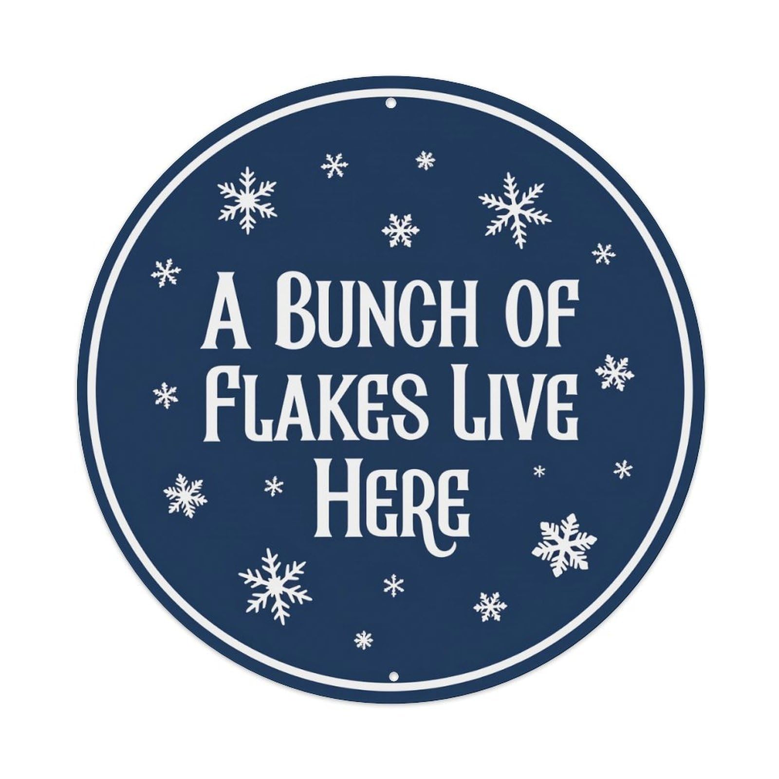Snowflake Pattern With Text Tin Sign Vintage Style Home Bar Garden Wall Plaque Decor Metal Poster 8x12 Inch