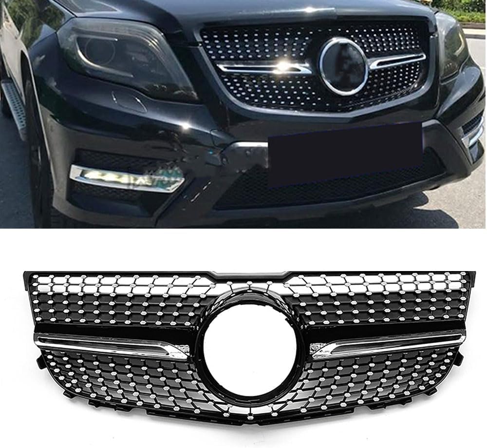 Griglia Paraurti Anteriore Auto per Mercedes Benz GLK Class X204 GLK250 GLK300 GLK350 2013-2015,Auto Griglia Radiatore,Mascherine Griglie del Cappuccio Protezione,Accessori Modificati