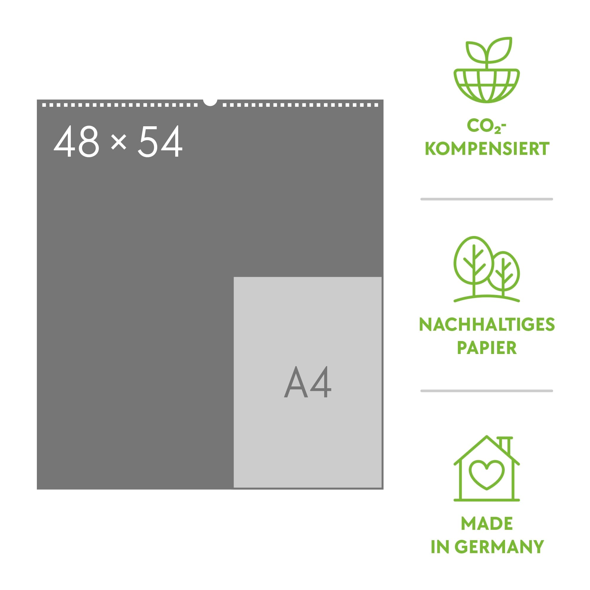 Paradiesische Gärten Kalender 2027 48x54 cm Hochformat Garten-Kalender