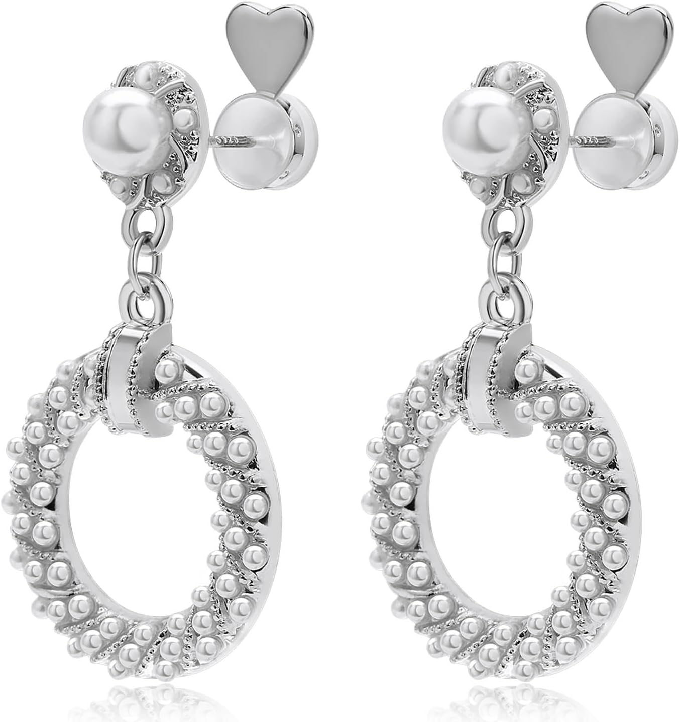 Rubber Earring Backs for Droopy Ears,Silicone Earring Lifter for Heavy Earrings and Studs, Secure Earing Backs Replacement(Silver) - Image 3