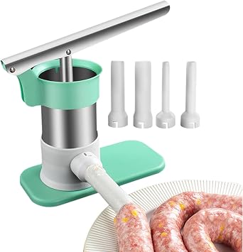 Manual Sausage Stuffer, Homemade Sausage Stuffer, Stainless Steel Sausage Stuffer, Sausage Filling Machine, Meat Filling Machine, Large Capacity Sausage Stuffer for Kitchen, Cafeteria