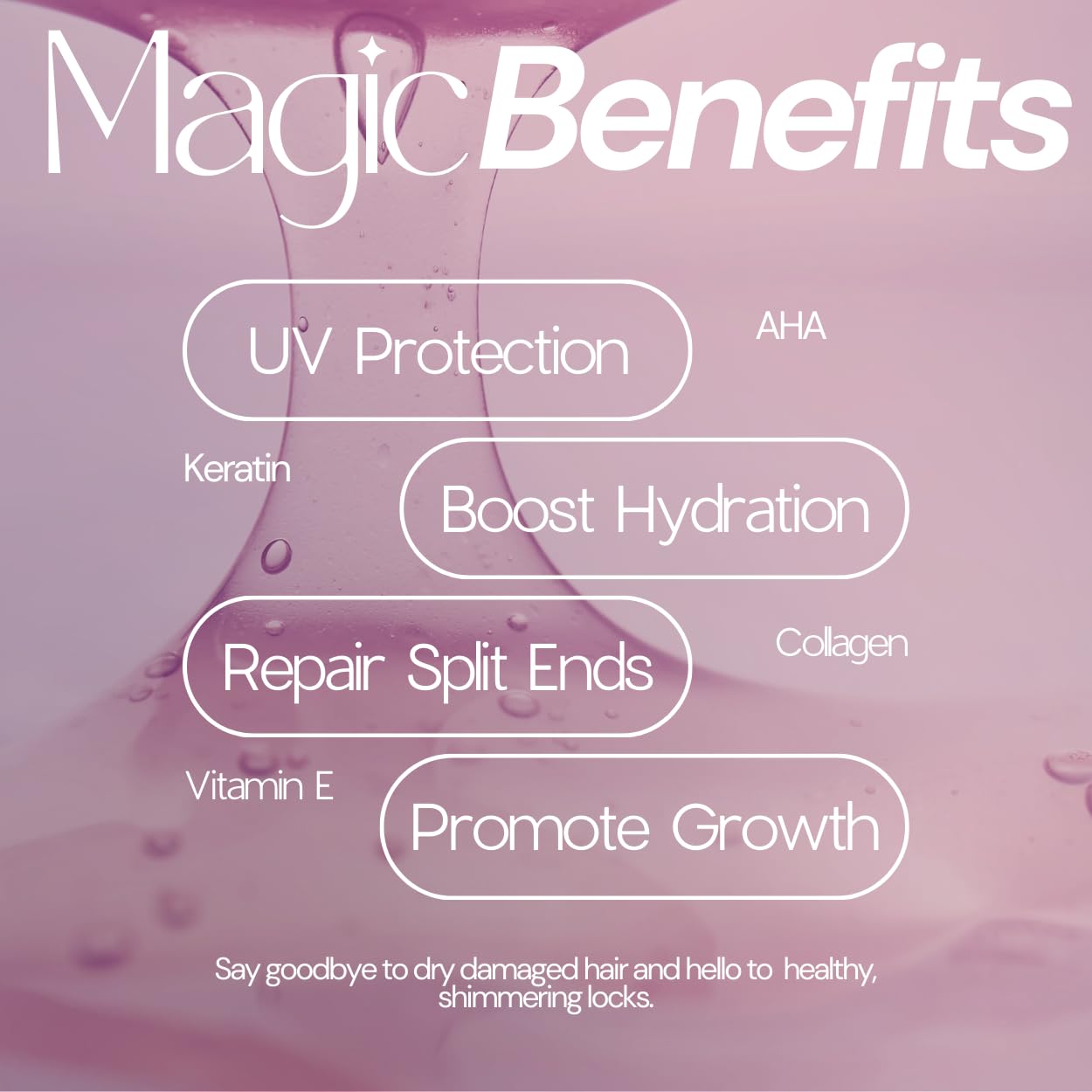 SIMPLY SMOOTH Magic Potion Shampoo Paraben Free Daily Shampoo Restore & Repair Dry, Damaged, Keratin Depleted Hair Hydrate & Create Soft, Healthy Hair For All Hair Type 33.8oz