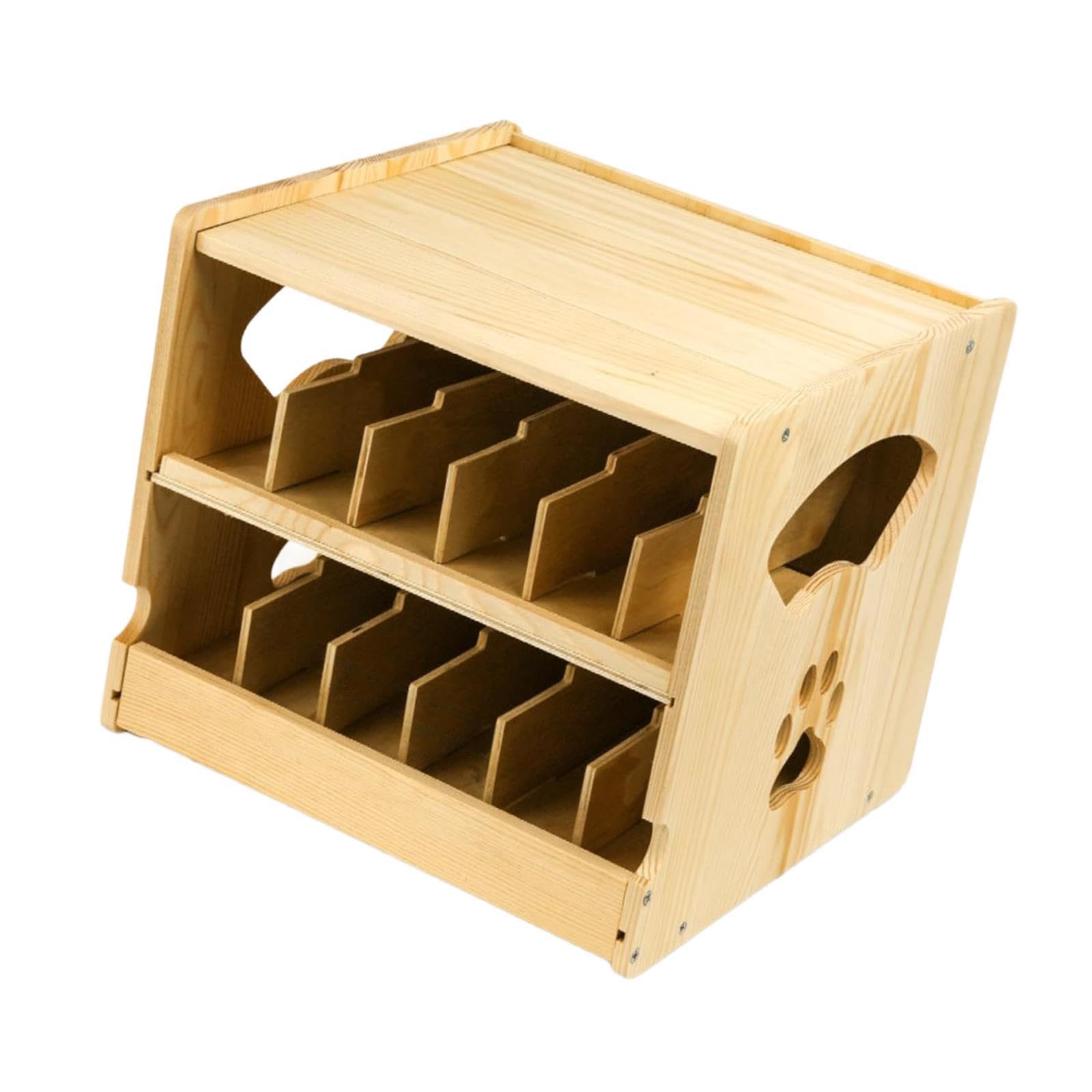 MYCENSE Cat Food Organizer Kitchen Can Organizer Non Slip Double Layer Cat Can Dispenser for Small Space Pets Supplies Pantry Home, Fan Shape