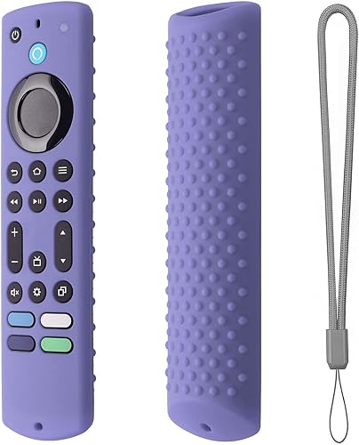Funda de silicona para control remoto Fir TV, Alexa Vocie, Fir TV Omni Series, TV 4-Series Remote, ToshibaInsignia FirTV Remote Cover con cordón