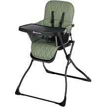 Bebeconfort Lily Baby High Chair 6 months 3 years 9 15 kg ultra compact foldable lightweight high chair 4 kg easy to clean soft padded easy to fold with one hand Mineral Green