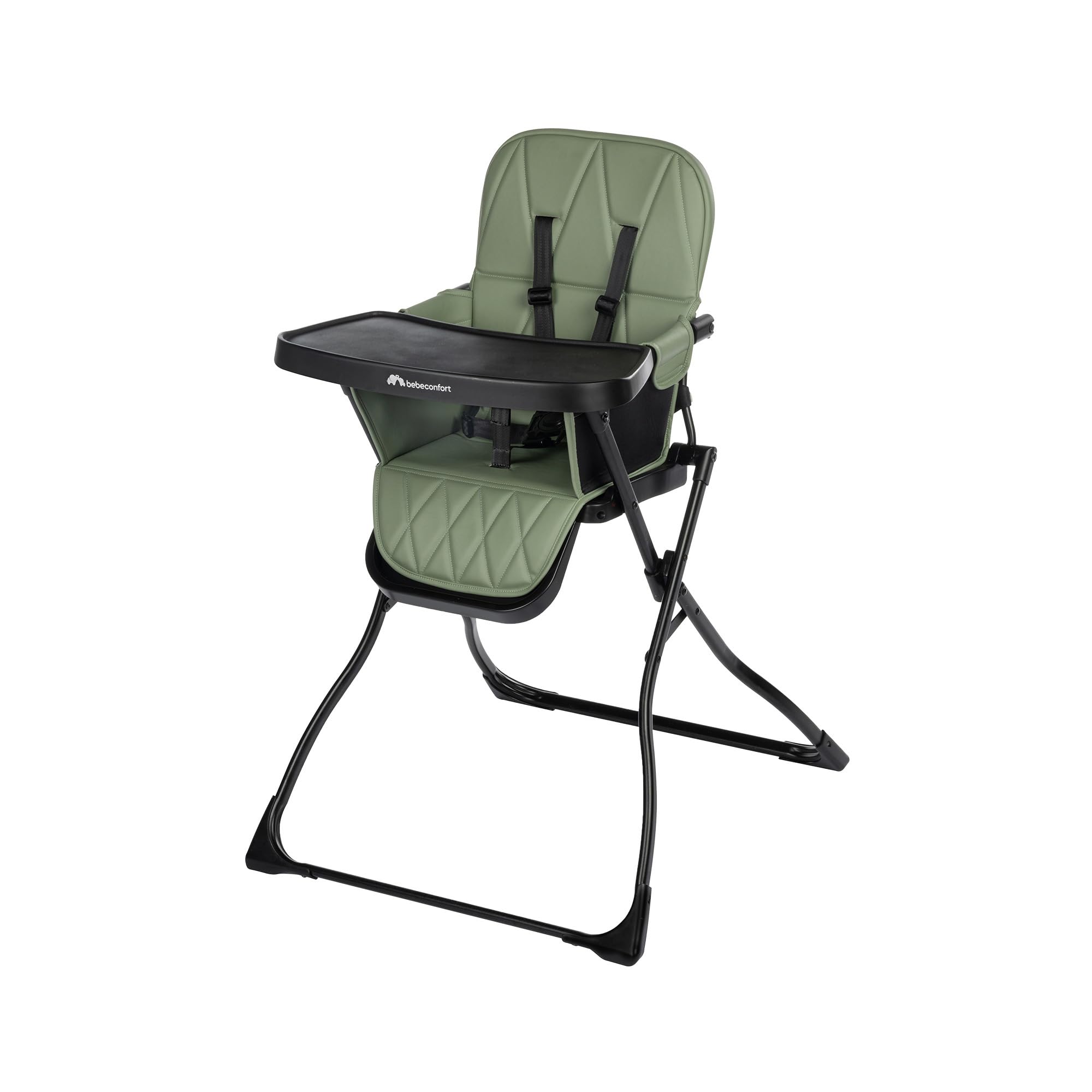 Bebeconfort Lily, Babyhochstuhl, 6 Monate–3 Jahre, 9–15 kg, ultrakompakt faltbar, leichter Hochstuhl (4 kg), leicht zu reinigen, weich gepolstert, einfach mit einer Hand faltbar, Mineral Green