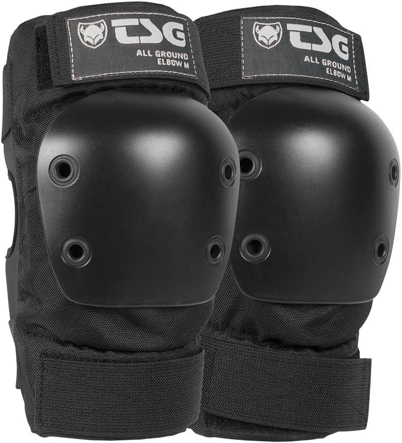 TSG Elbowpad All Ground, Skateboarding Protection Pad, Hardshell, Durable High Grade, Double Stitching, EVA Impact Foam, High Density Caps, Pre Shaped, Tear Resistant, Open Back Design