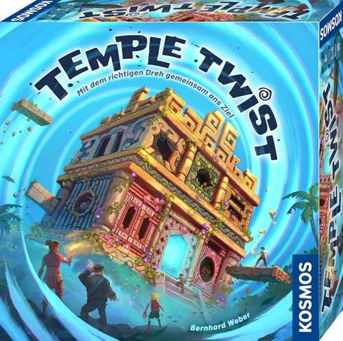 Kosmos 685751 Temple Twist – Kooperatives Familienspiel mit Aktionskarten & 3D-Tempel, Kommunikation, gemeinsames Wegfinden, lustiges Gesellschaftsspiel für Kinder & Erwachsene ab 8 Jahren