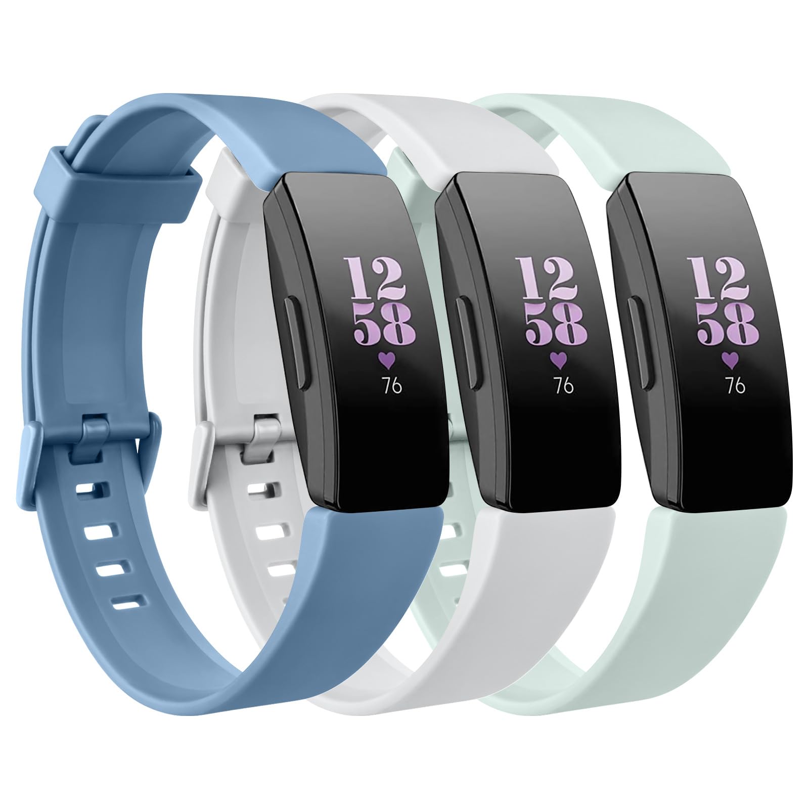 Pack Replacement Bands Compatible for Fitbit Inspire HR/Fitbit  Inspire/Fitbit Ace 2/Fitbit Inspire 2, Adjustable Accessory Soft Silicone  Sport