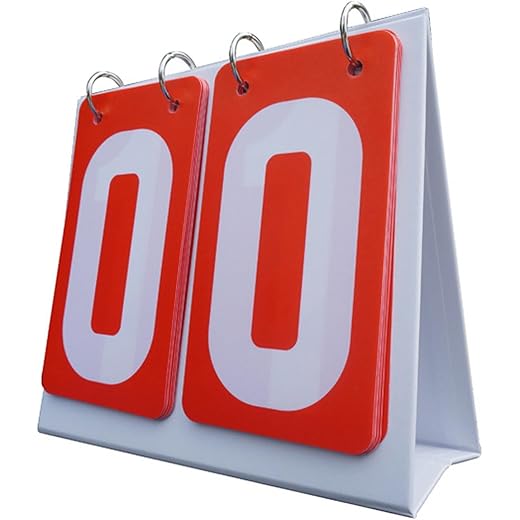 Sports Scoreboard Tabletop Flipper Red