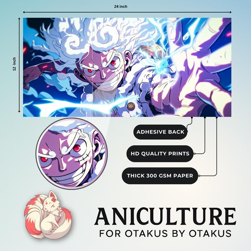 Aniculture One Piece Luffy Gear 5 Poster | Premium HD Anime Wall