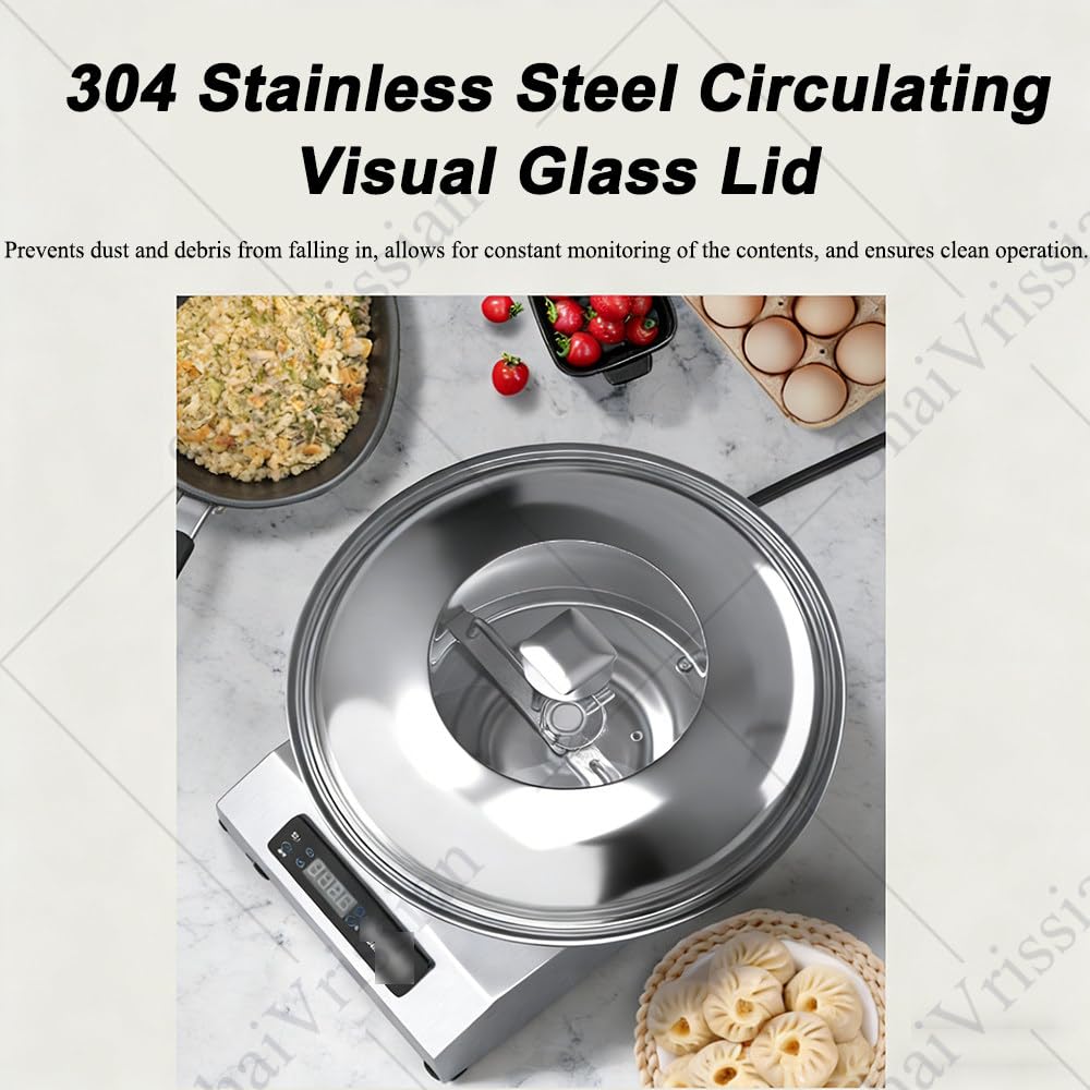 Impastatrice Commerciale in Acciaio Inox,Impastatrice a Spirale Professionale,Timer,Doppia Rotazione,Parti Staccabili per Facile Pulizia,per Panetterie E Pizzerie 5kg