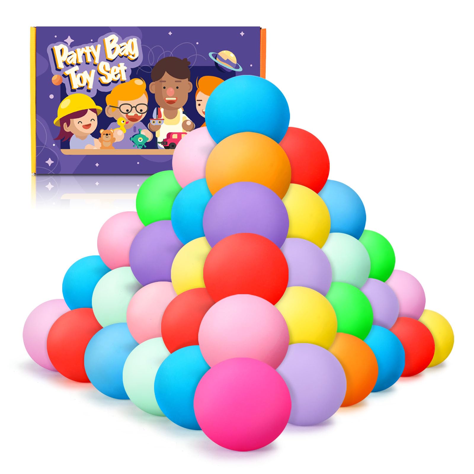 72Pcs Slow Rising Stress Balls,Color-Chaning Stress Balls for Kids,Fidget Sensory Toys for Relief,Autism Toys,Stocking Stuffers,Kids Party Favors