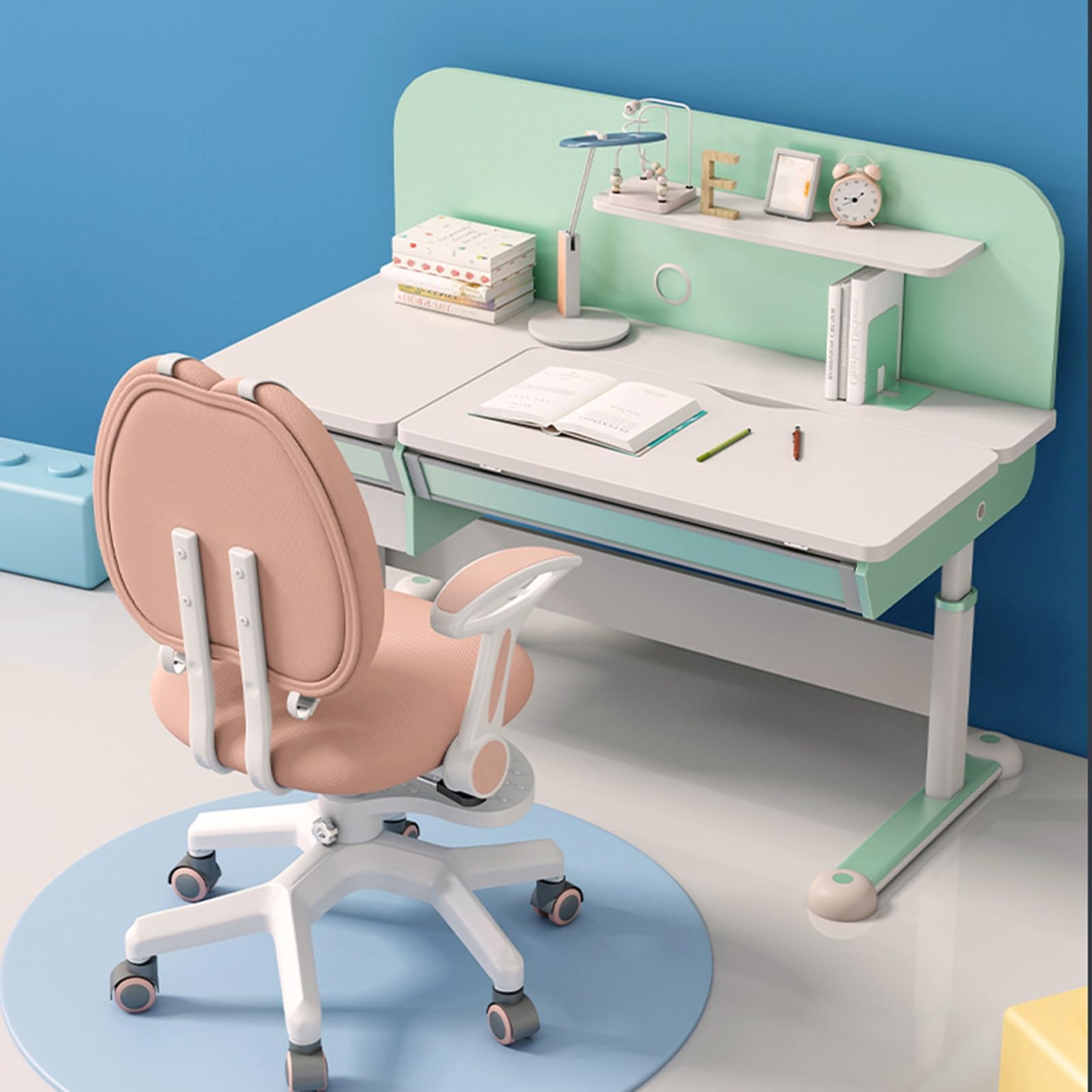 Sedia Ergonomicà Per Bambini Regolabile - Con Braccioli, Poggiapiedi E Doppio Cuscino, Ideale Per Studio E PC - Foto 12