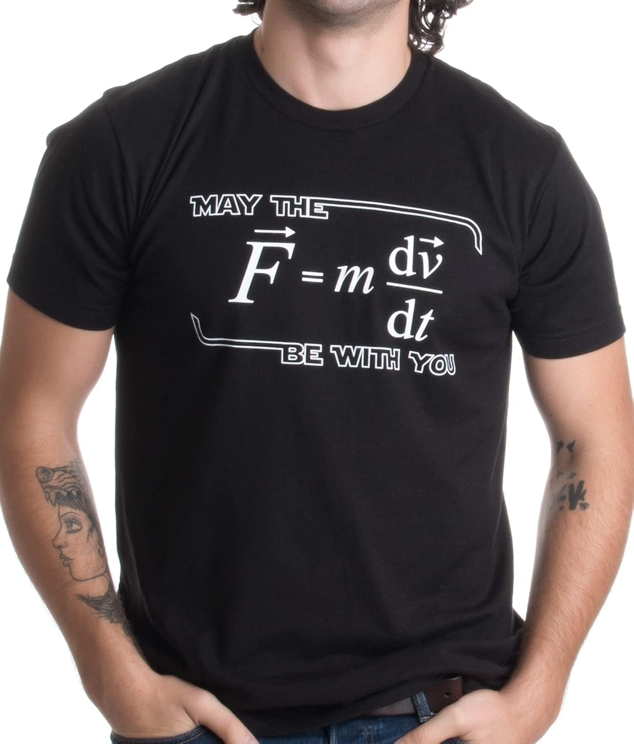 „May The (F=m*dv/dt) Be with You“ („Möge (F=m*dv/dt) mit dir Sein