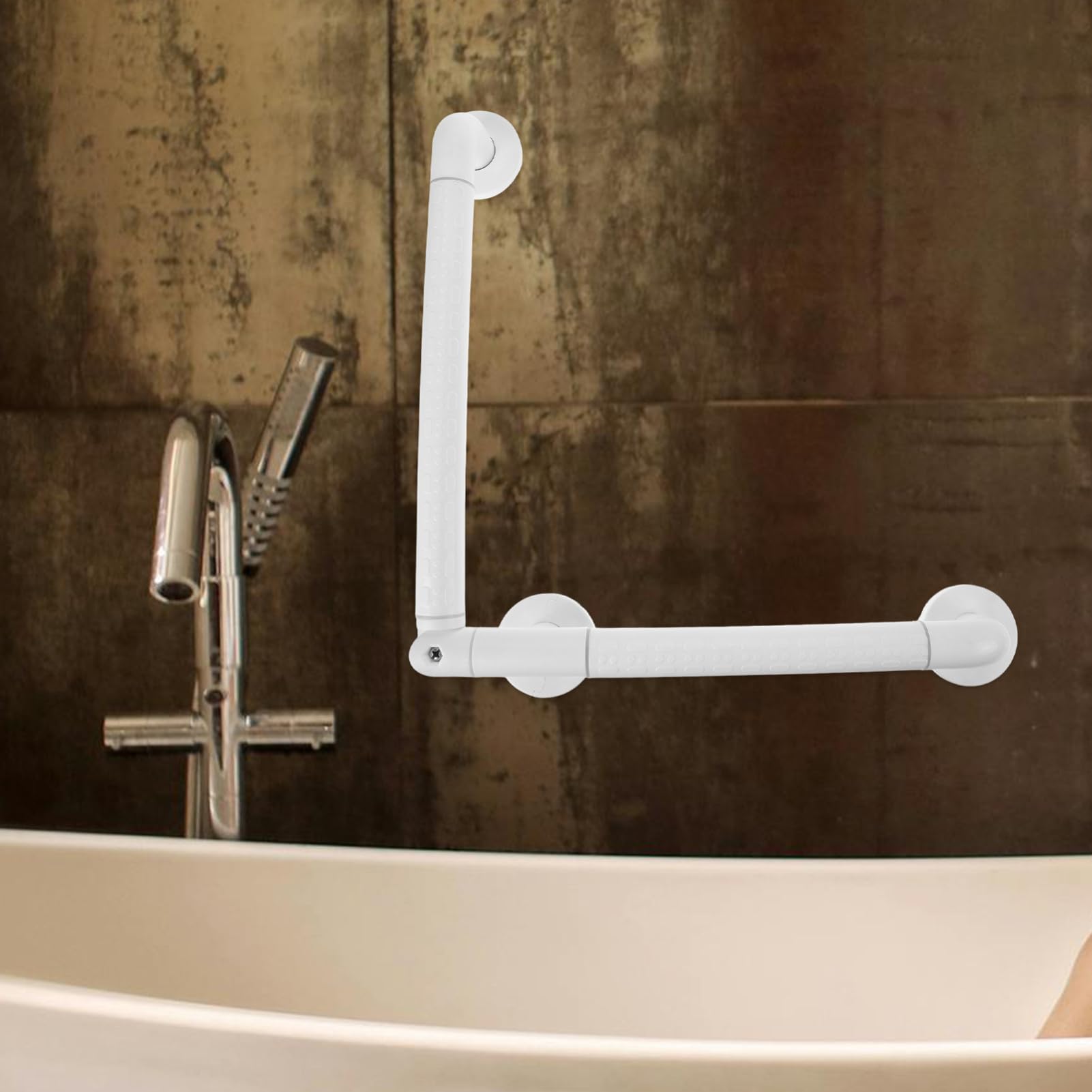 Artibetter Barras de Apoyo para Baño Pasamanos de Acero Inoxidable Antideslizante Barra de Apoyo Giratoria para Ducha y Inodoro Accesorio de Seguridad para Personas Mayores el Hogar