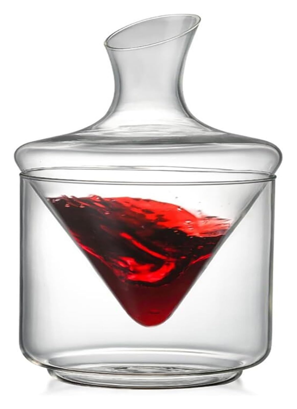 Décanteur de vin rouge carafe en verre avec aérateur et grand seau