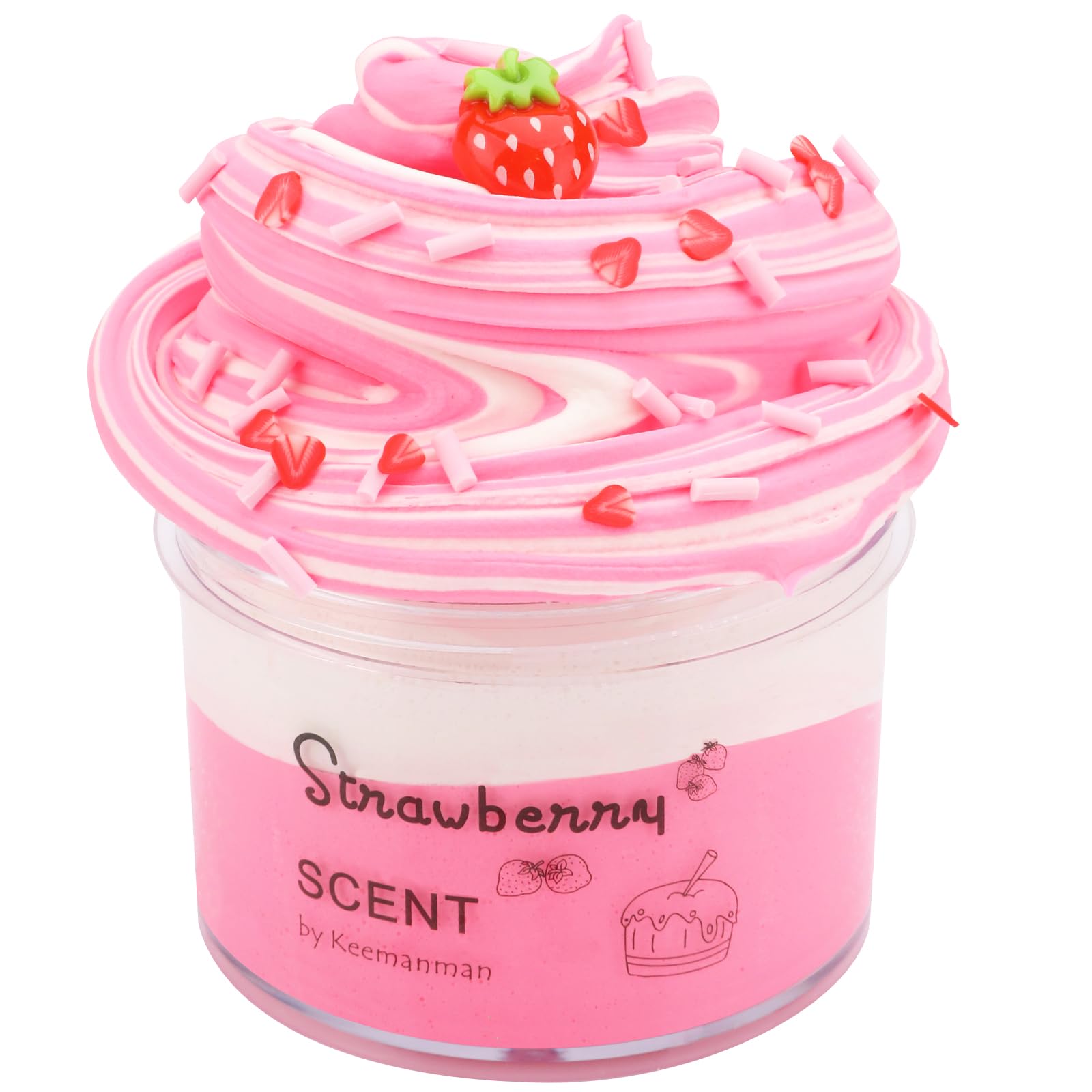 Truskawkowe masło limonkowe, 200 g – pachnący zestaw Slime Zabawka – słodki dodatek dla dziewcząt, chłopców i dzieci – fajny prezent urodzinowy dla nastolatek, upominek na imprezę i skarpety