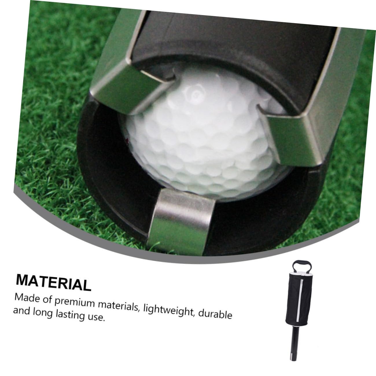 Toddmomy Recogedor de Bolas de Golf Desmontable Diseño de Cremallera, Material Abs y Nylon, Capacidad para 70 Bolas, Práctico Necesidad de Agacharse
