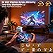 XBJ [Built-in Apps/Touch Screen] A5pro Portable Projector with WiFi and Bluetooth, Support 4K, Outdoor Smart Projector with 180° Stand, Auto Focus, Mini Movie Proyector for Bedroom/Home (White)