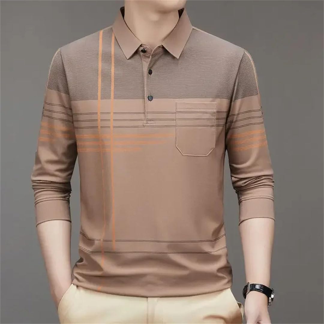 Sudadera tipo polo de manga larga para hombre, 100% algodón