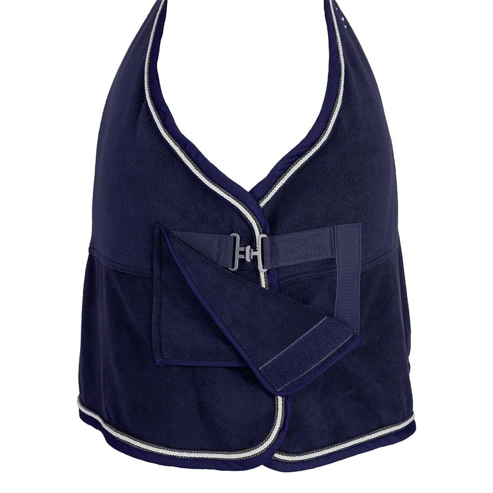 COPERTA IN PILE ACAVALLO (800GR) (145 CM, BLU)