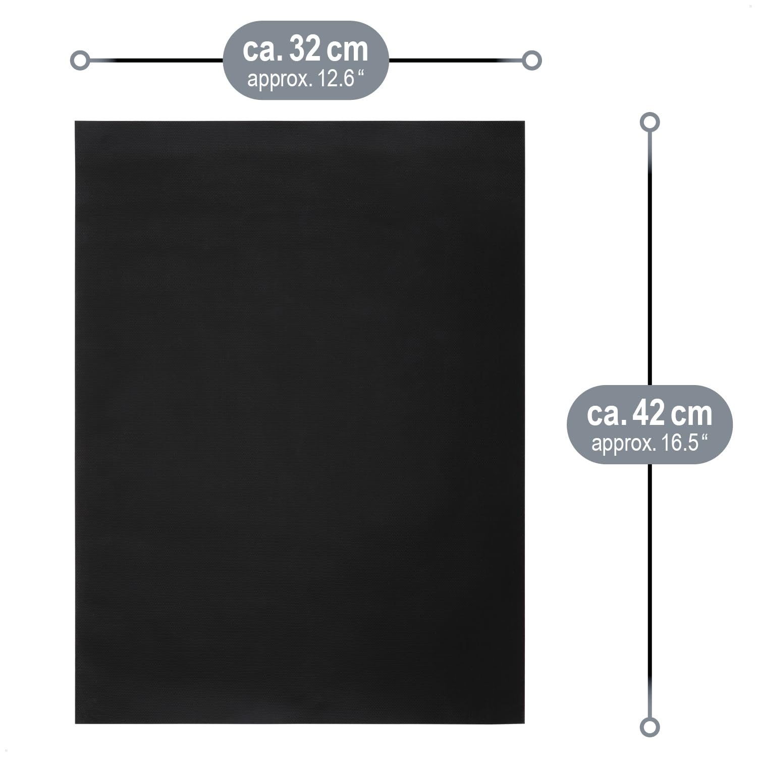 COM-FOUR® 2x Papier do pieczenia wielokrotnego uzytku - do piekarnika do 260°C - folia do pieczenia z obustronna powloka nieprzywierajaca - 33 x 40 cm (czarny)