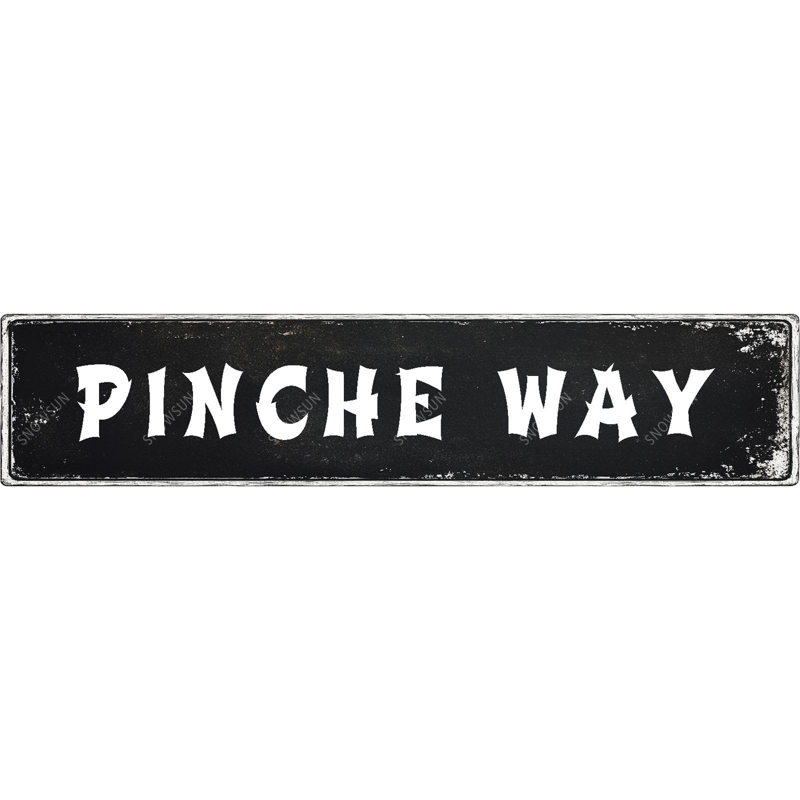 Pinche Way Tin Sign Funny Vintage Street Sign Wall Decor for Home Farmhouse Bar Cafe Fence Yard Decor 4x16 Inch