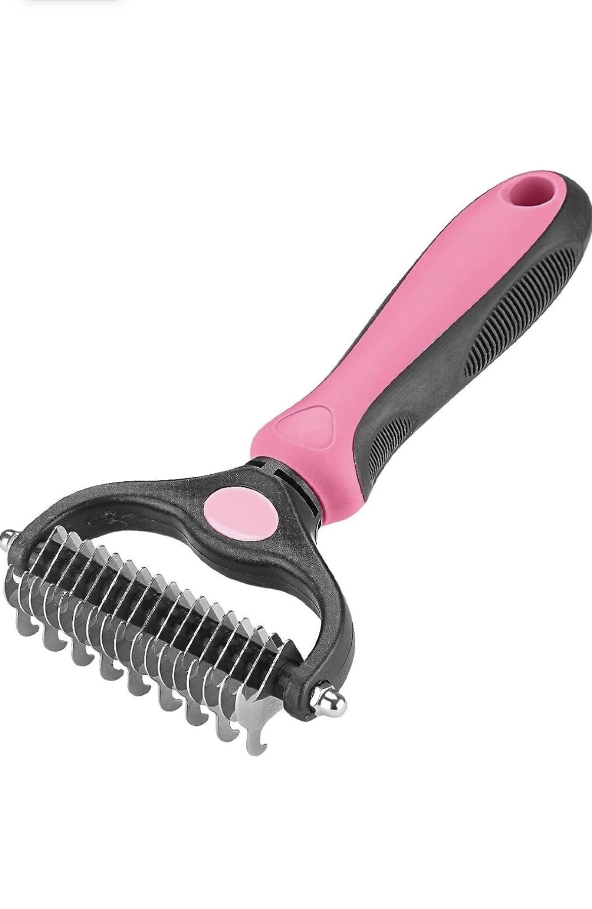 pet grooming brush (pink)