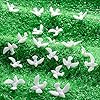 ZZYFGH 150 Mini White Dove for Crafts, 3/4 Inch Bulk Miniature Birds Figurines Wedding Cake Decoration #3