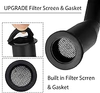 Vista 2 de Gas Can Spout Replacement Universal Kit Leakproof Angle Nozzles Gasket Filter Screen Vent Cap Drill Bit for Old Style Gas Can Compatible with
