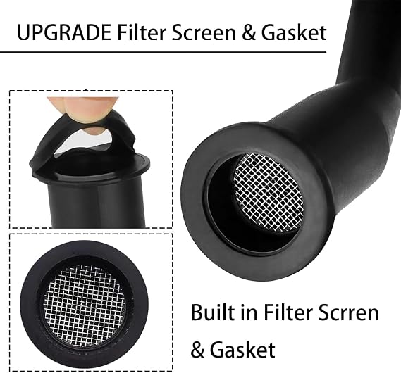 Gas Can Spout Replacement Kit Angle Fuel Can Nozzles Leakproof with Gasket Vent Cap Drill Bit for Old Style Gas Can Compatible with Midwest Scepter Gott Rubbermaind Essence Pack of 3