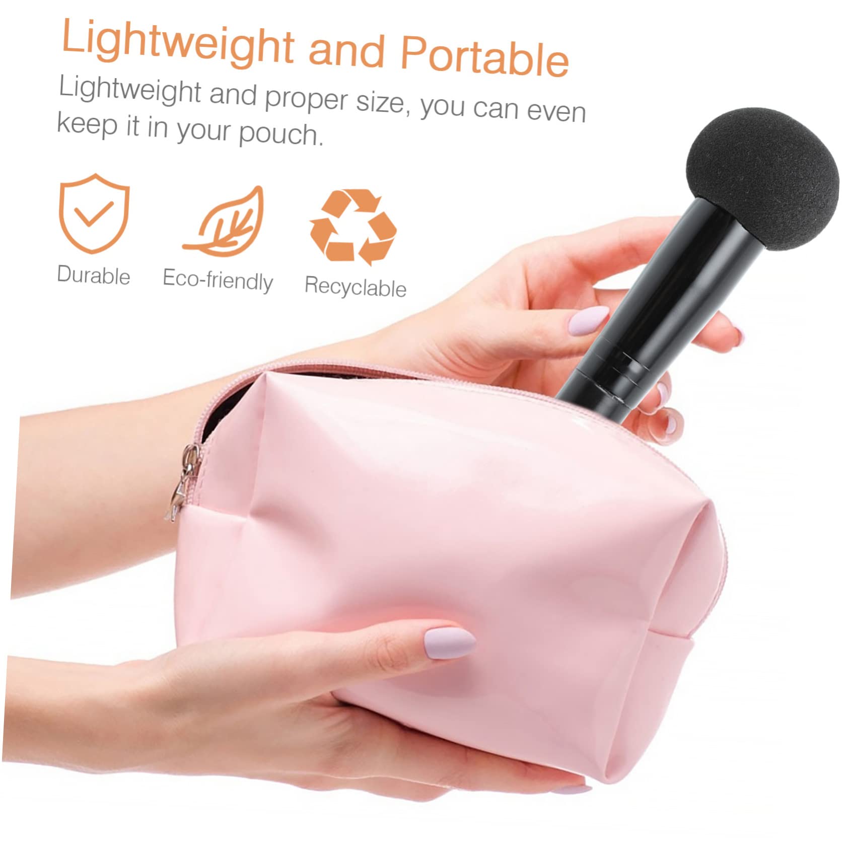 AUTSUPPL 4pc Set Dusting Powder Puff Blending Brush for Makeup Makeup Sponges for Blending Mushroom Head