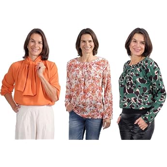 PRISKA Easy Sewing Pattern Paper Blouse Tunic Sewing Pattern Size 158 to Women's Size 18