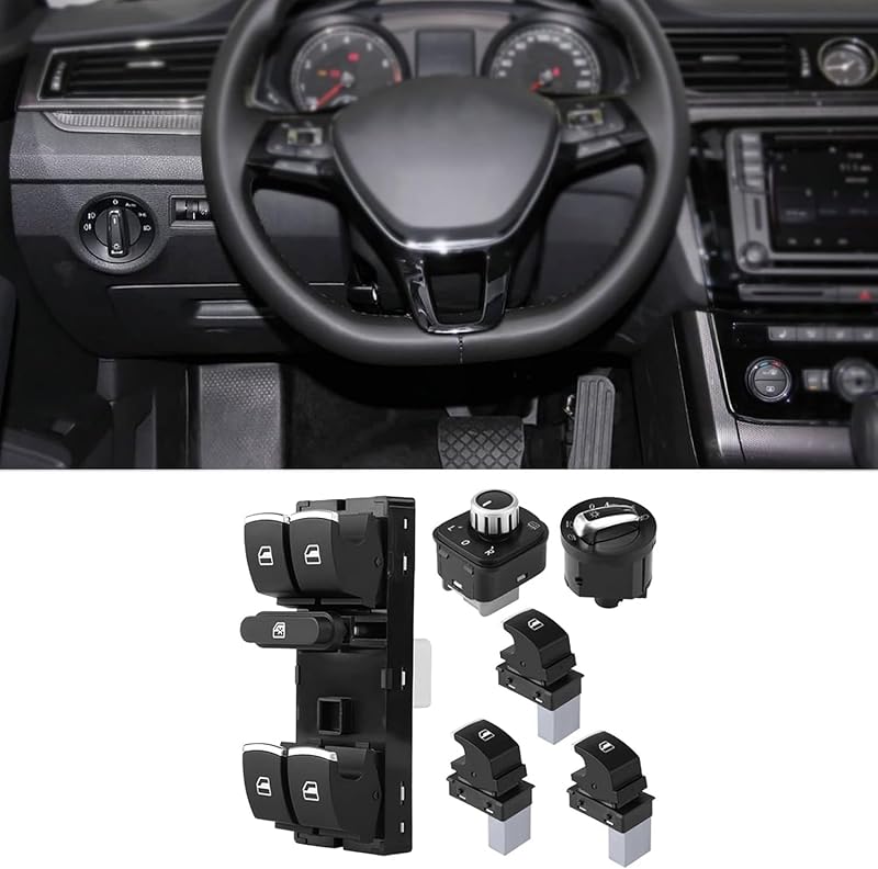 Merautop SJ 6 részes ablakmotor kapcsoló szett VW Golf Passat B6 B7 2004-2013