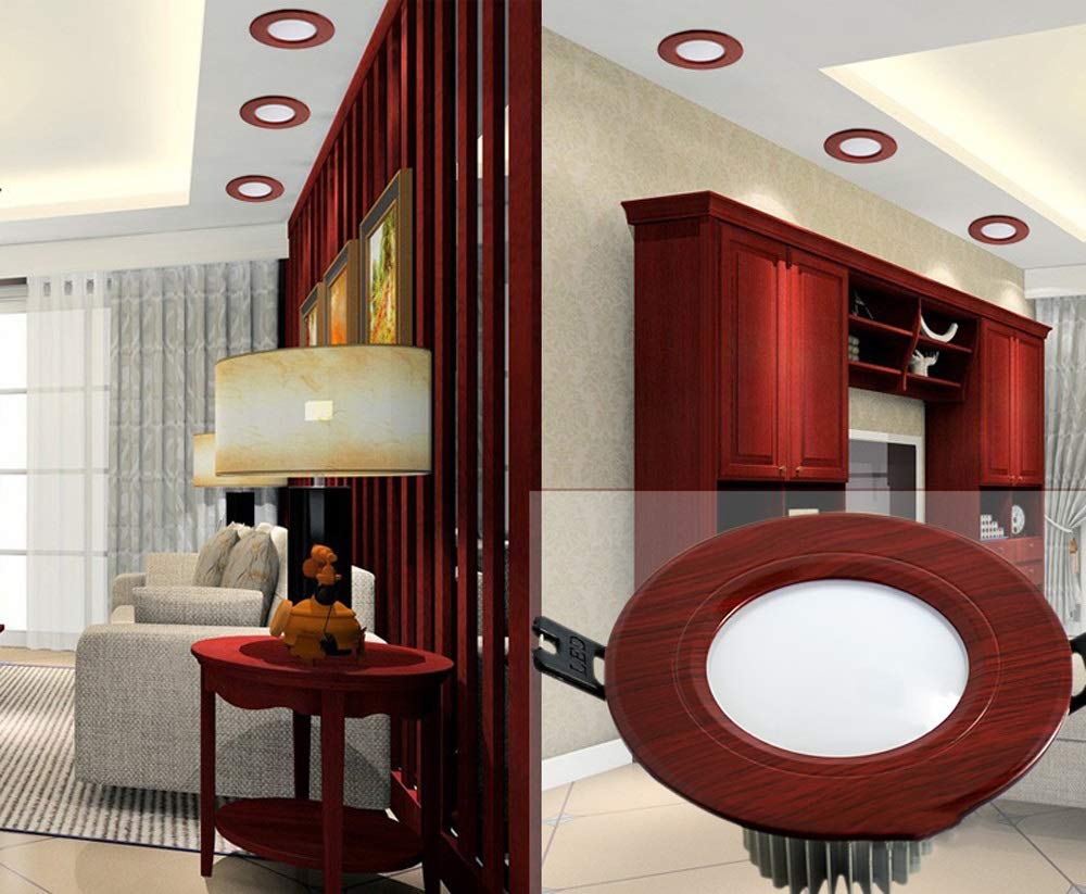 Foco empotrable de Aluminio con veta de Color para Sala de Estar, Centro Comercial, luz de Techo LED con atenuación de Tres Colores integrada