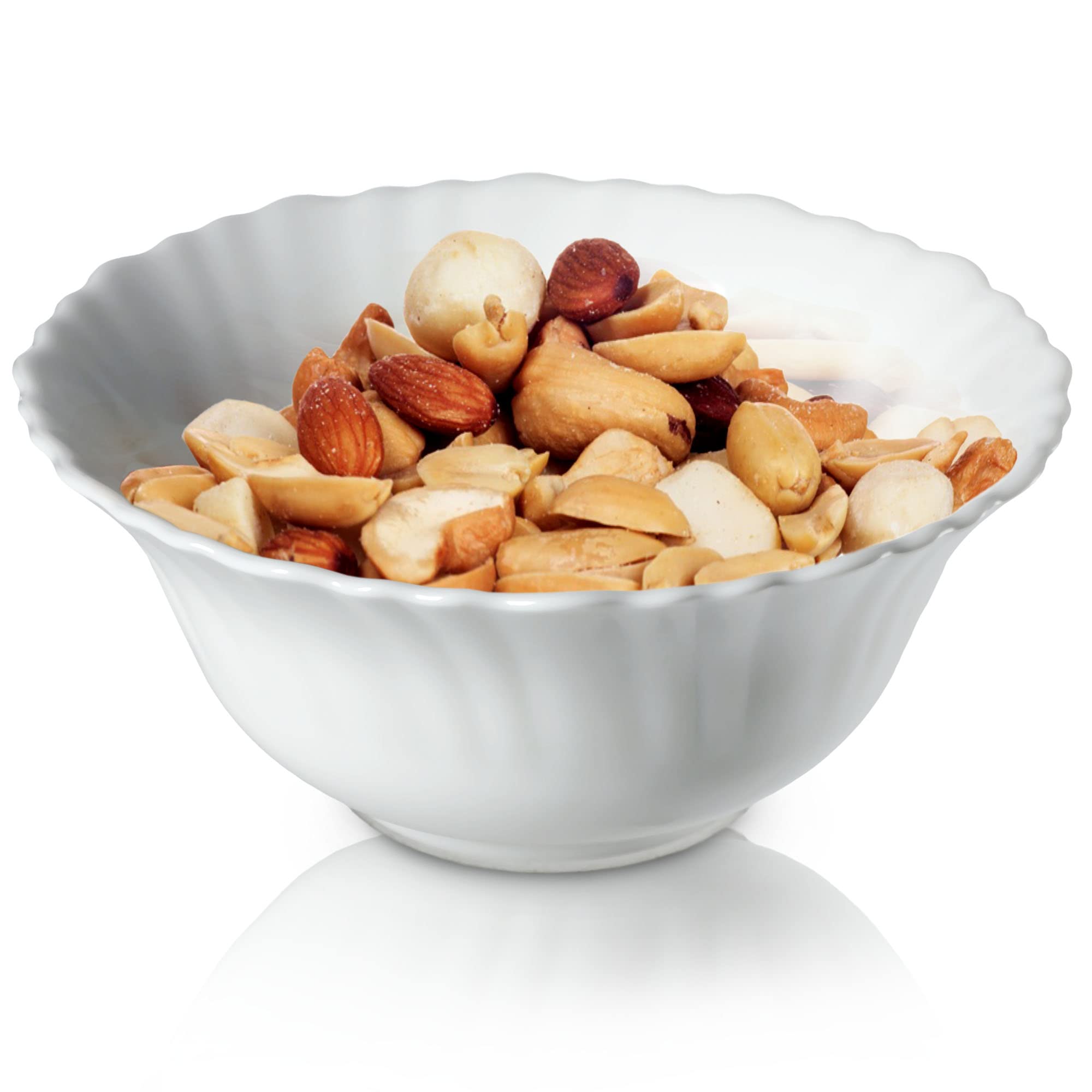 Bol En Verre Trempé KADAX - Ø 13 Cm, Blanc - Va Au Lave-vaisselle - Idéal Pour Salades, Fruits, Desserts