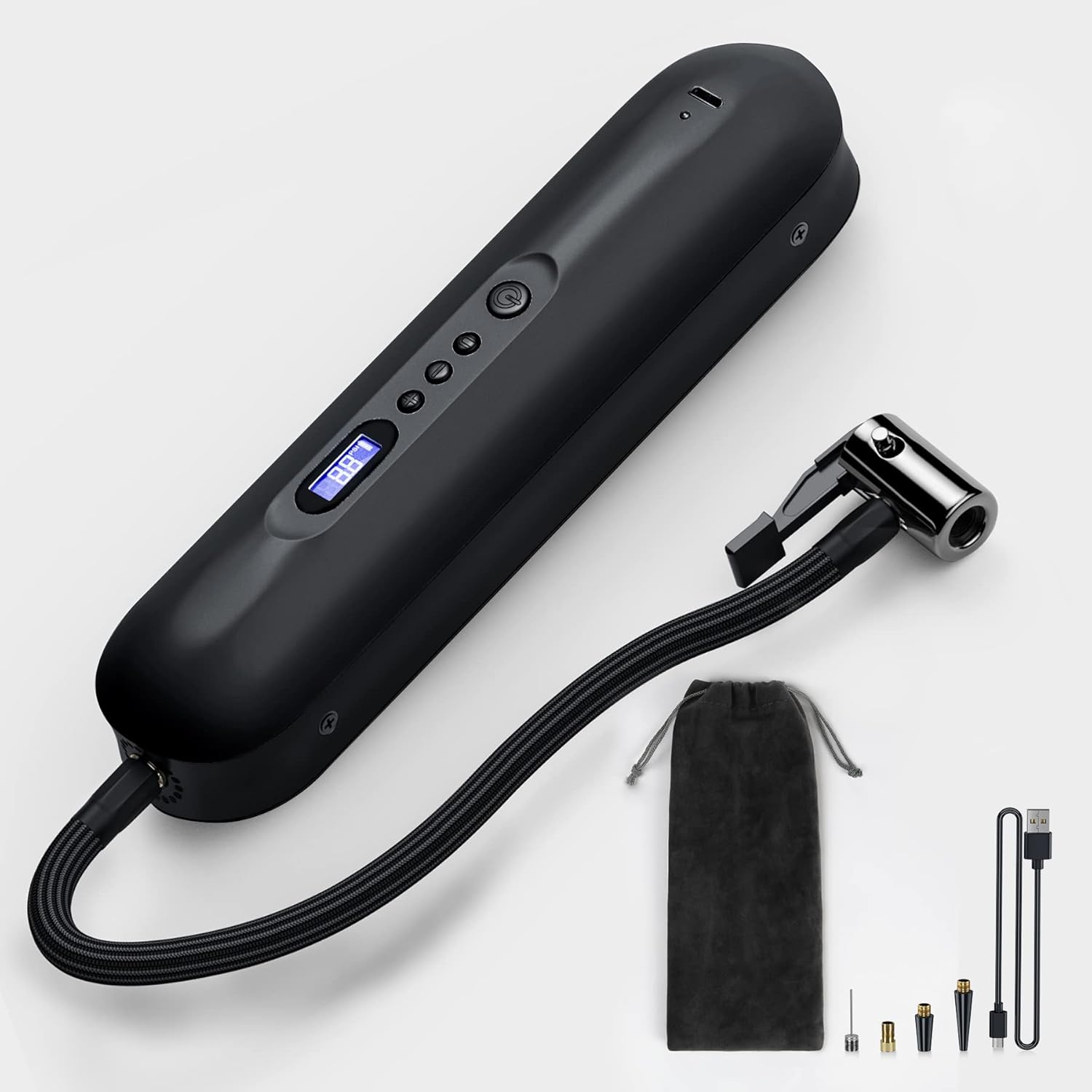 Hurricane [All in One] Bike Air Pump, 143 PSI AutoStop Bicycle Pump