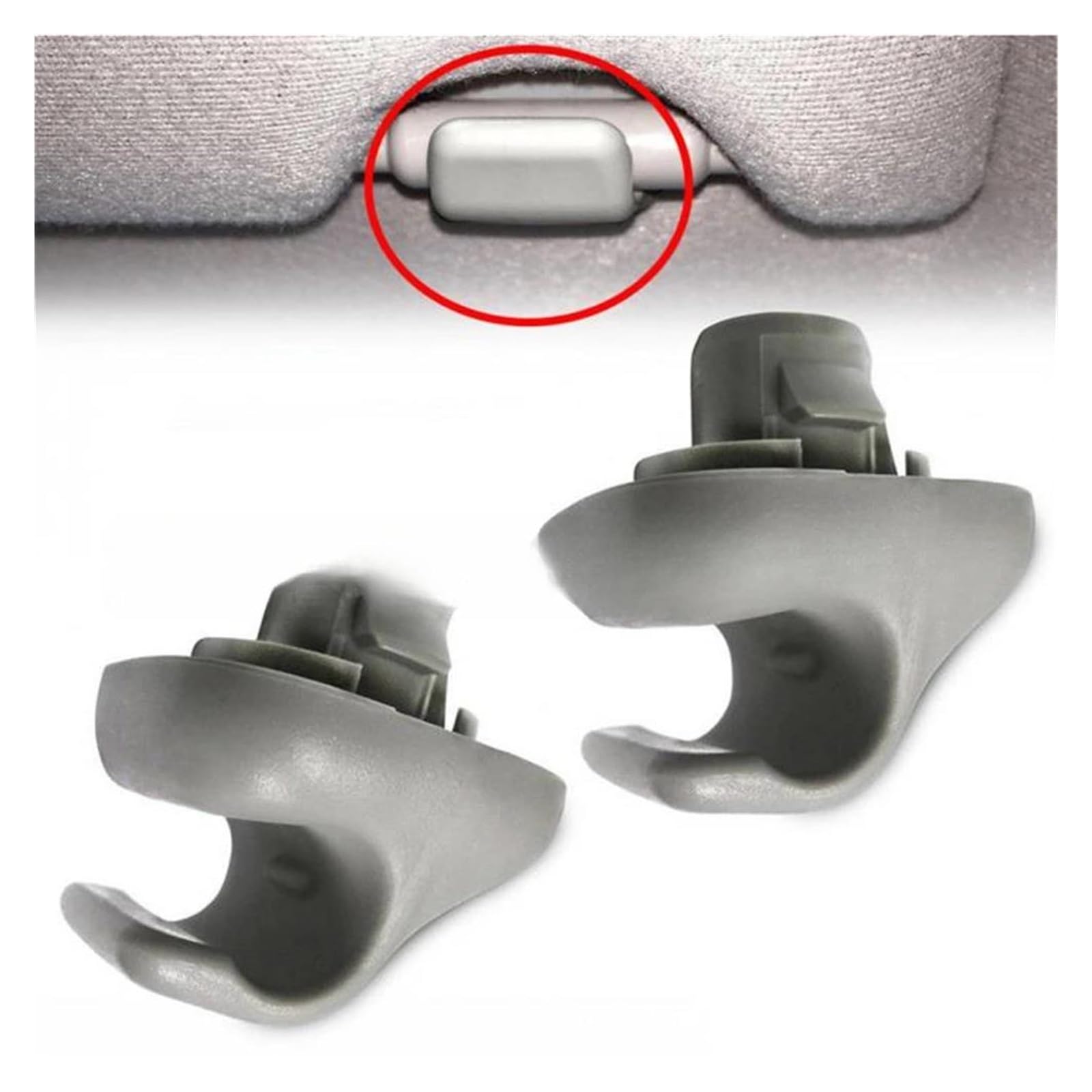 gancho para visera coche Gancho para visera de coche, 88217-S04-003ZA 88217S01A01ZA, 1/2 piezas, para Ridgeline 2006-2011(2pcs-Beige)