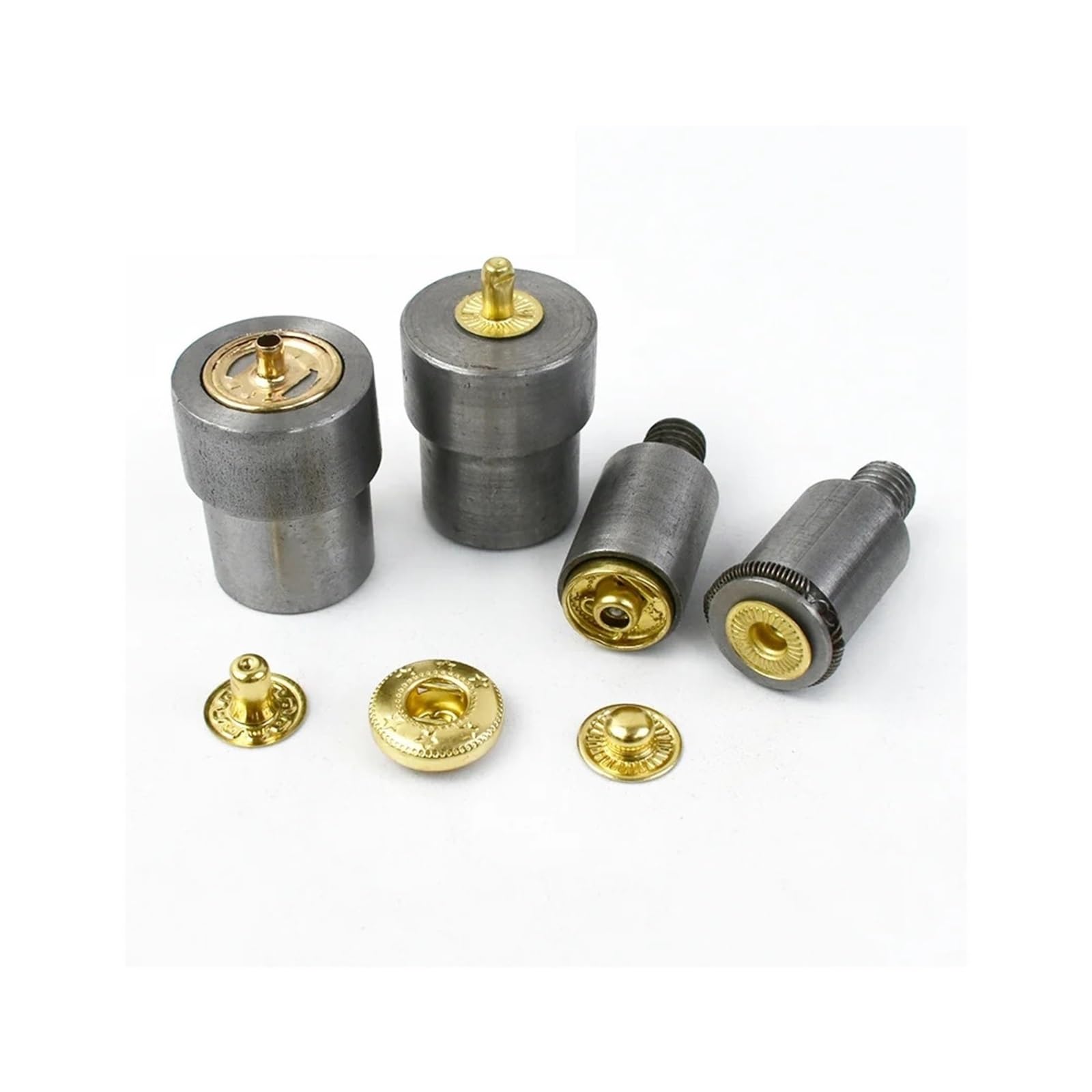 Snap Fasteners Botón Die Troquel de botón a presión metal 10/12,5/15 mm | Herramienta de prensa de hilo, troqueles de sujeción, herramientas de bricolaje(633-12.5mm)