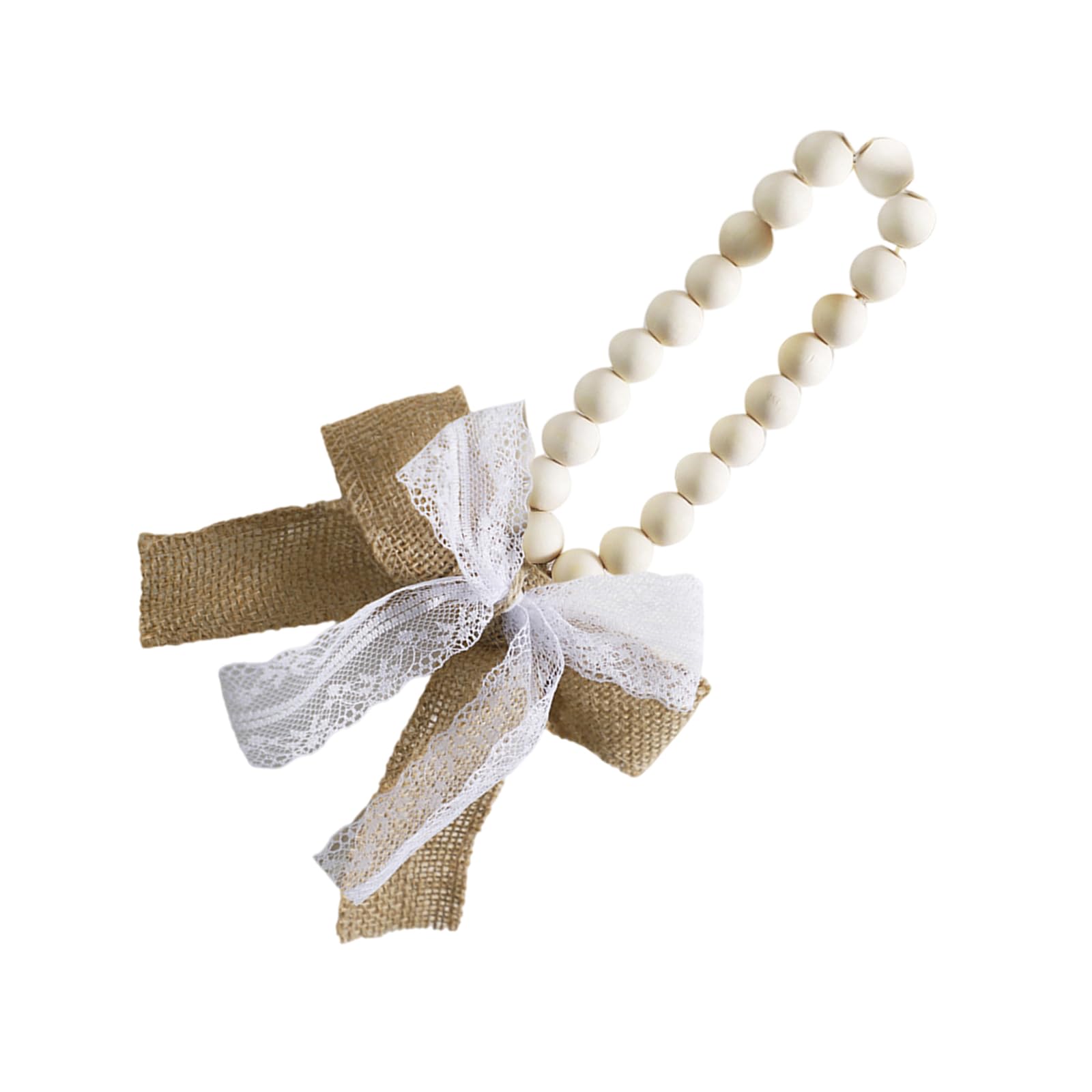 Nucelit Decorative Wood Beads Garlands Ornamentation for Holiday Farmhouses Decors Stylish Home Accent for Candy, Shelf Wood Beads Garlands