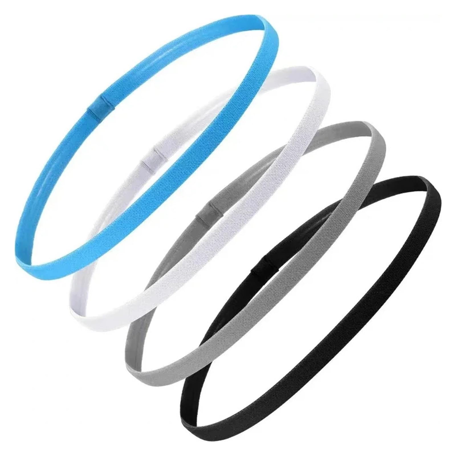 Diadema Deportiva Unisex Simple, Banda de Silicona Antideslizante, Diademas elásticas, 1 ud